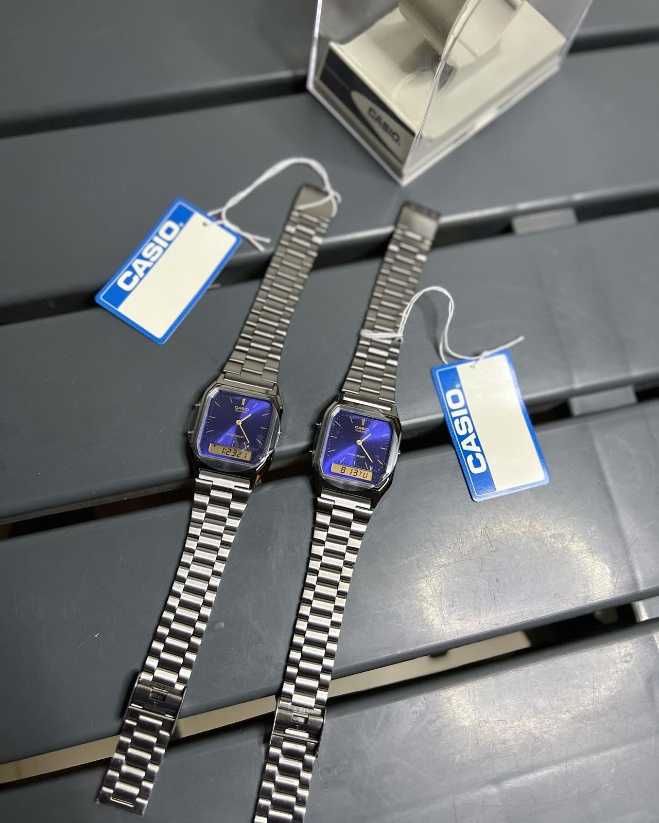 brand new casio aq230 dark blue original watch